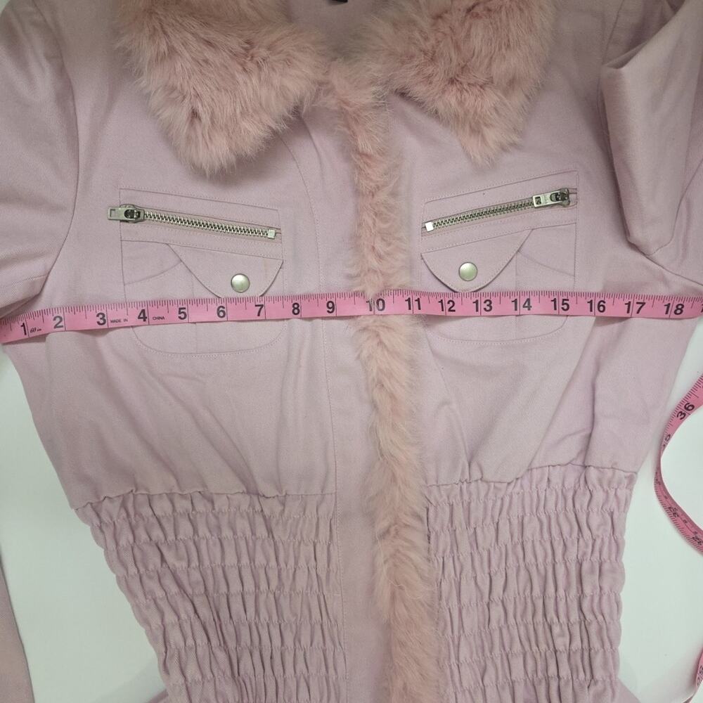 bebe Pink Faux-Fur Trim Jacket - Picture 5 of 6
